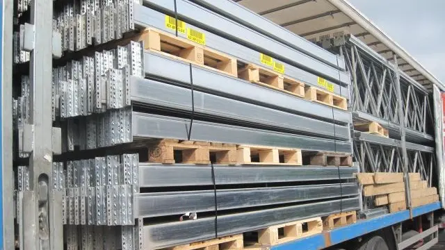 palettenregal-gebraucht-verzinkt-5000×1100-2700 Palettenregal verzinkt gebraucht Trägerbalken und Rahmen