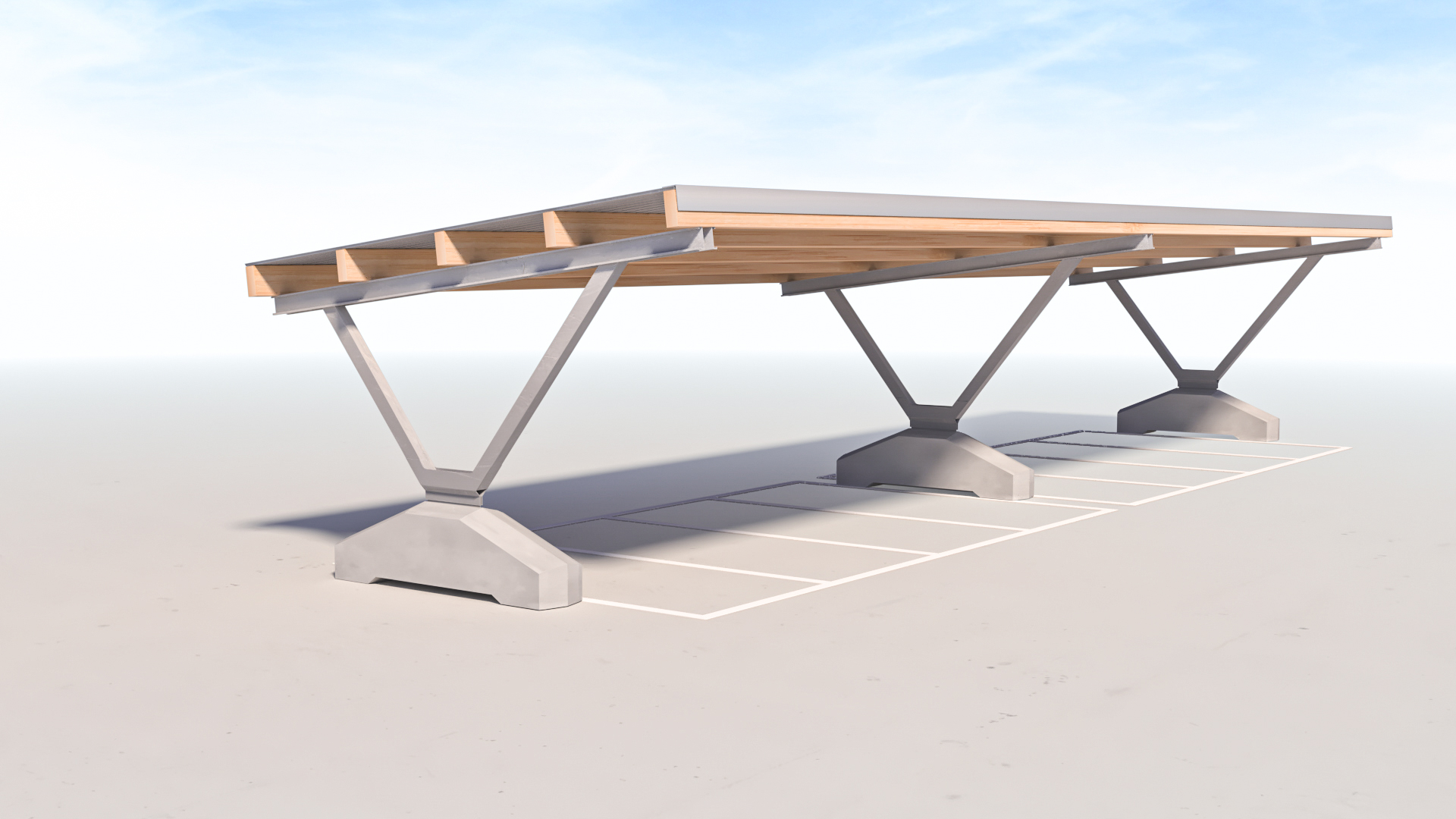 Singer Carport - Standard mit Blechdach