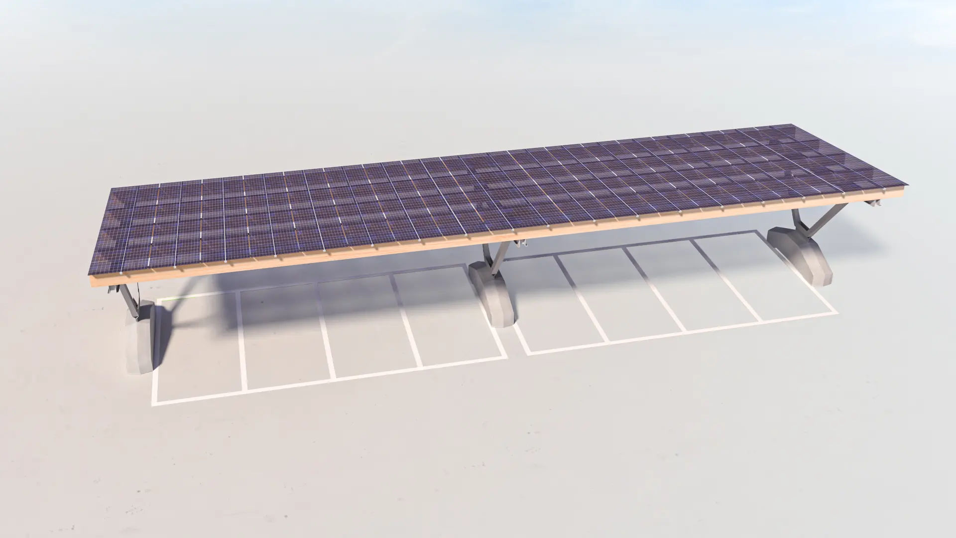 SINGER_Carport-Solar_2Felder_Ansicht02_v001 Singer Solar Carport - mit Glasmodule