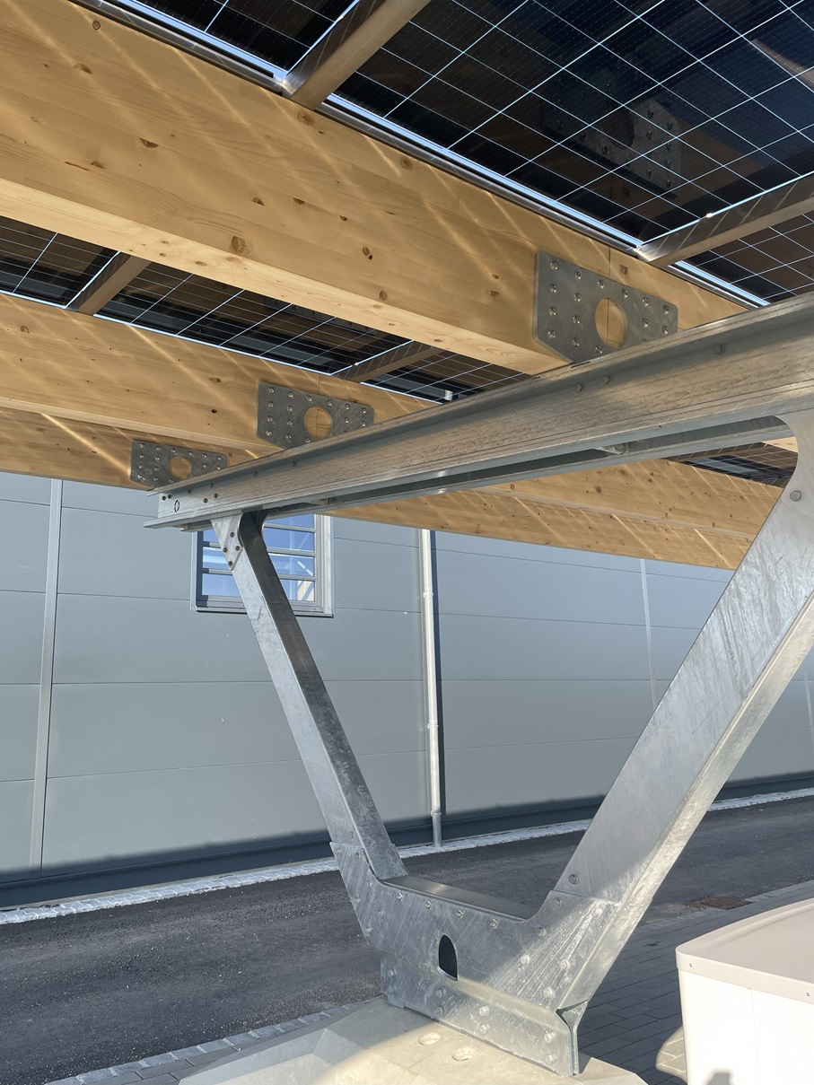 Singer Carport - Unterkonstruktion aus feuerverzinkter Stahlkonstruktion