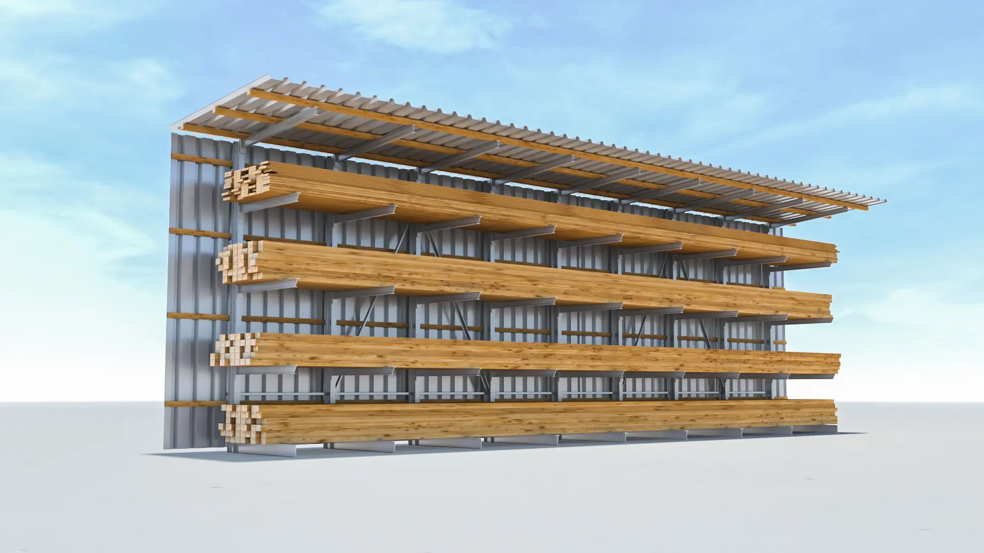 Das Kragarmregal als Sichtschutz und Lärmschutz